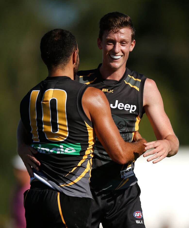 AFL 2016 NAB Challenge - Richmond v Hawthorn Connor Menadue impressed in Richmond's big win over Hawthorn on Saturday - ${keywords}